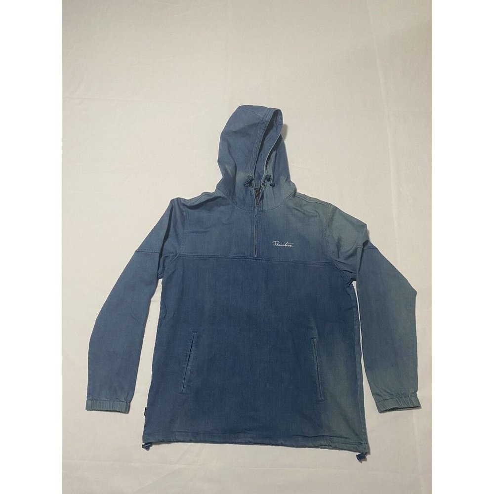 Pre-Owned Mens Medium Blue Primitive Jean Jacket Hoodie